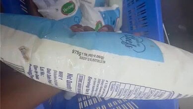 Expired curd used in Hyderabad cloud kitchen for mint chaas preparation.