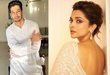 Muzammil Ibrahim and Deepika Padukone in a candid moment at an event.