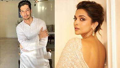 Muzammil Ibrahim and Deepika Padukone in a candid moment at an event.
