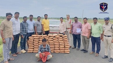 Odisha man carrying 180 kg ganja arrested by EAGLE in Khammam