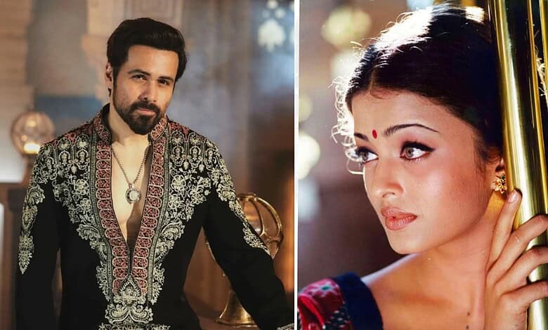 Emraan and Aishwarya in a scene from the film, showcasing traditional attire and emotional expressions.