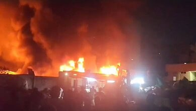 Fire breaks out at plastic godown in Hyderabad's Meerpet