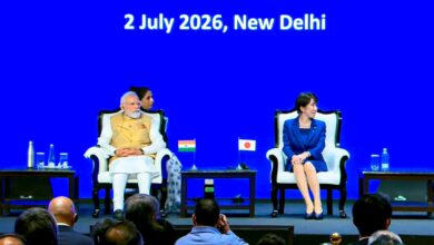 Indian Prime Minister Narendra Modi and Japanese Prime Minister Fumio Kishida at a bilateral meeting in 2.