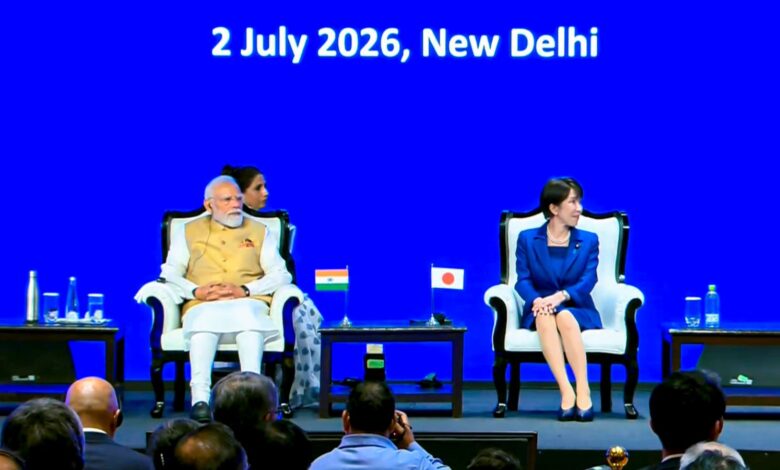 Indian Prime Minister Narendra Modi and Japanese Prime Minister Fumio Kishida at a bilateral meeting in 2.