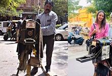 Bollywood stars and locals admire a 150-year-old camera in Jaipur.