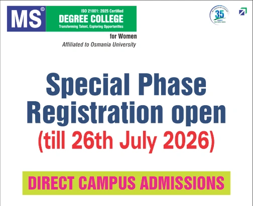 MS Degree College Admissions Admissions 2026-27