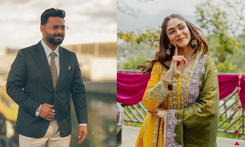 Mrunal Thakur and Rishabh Pant fans speculate about their relationship.
