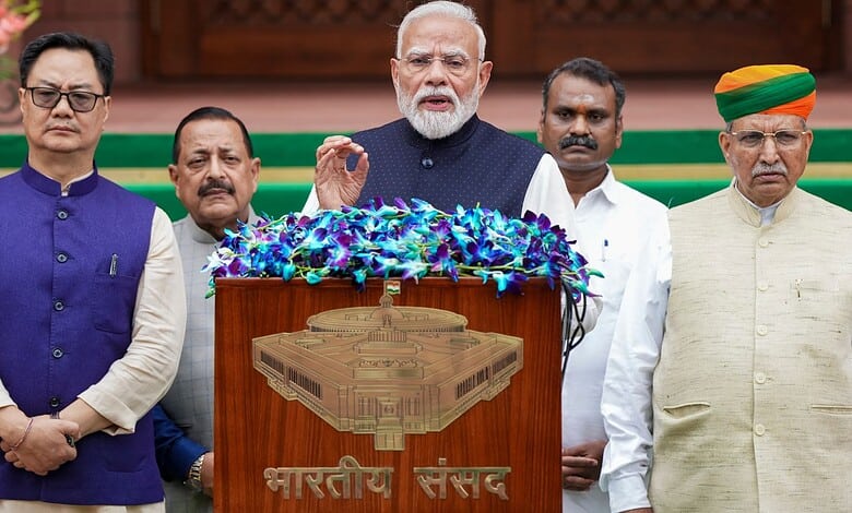 Ahead of Monsoon Session, Modi hails India’s 7.7 pc growth