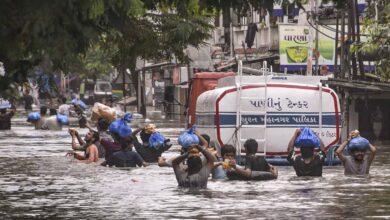 Monsoon rains in Surat