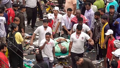 Crowd surge during Rath Yatra in Puri causes casualties in rain-hit area.