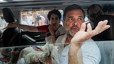 Leader of Opposition in the Lok Sabha Rahul Gandhi and Congress MP Priyanka Gandhi Vadra during the Monsoon session of Parliament, in New Delhi, Tuesday, July 21 (Source: PTI)