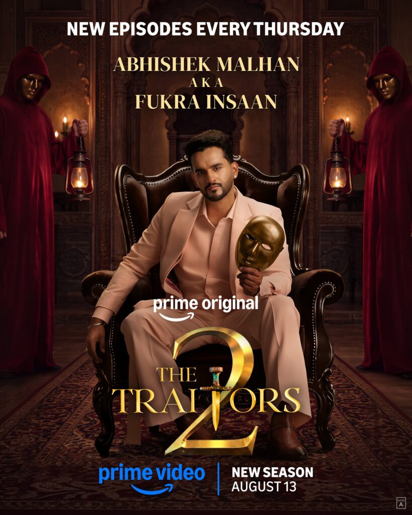 Abhishek Malhan as FUKRA INSAAN in The Traitors 2 promotional poster.