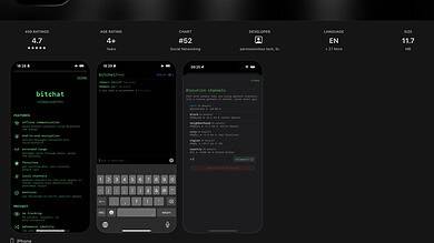Screenshot of Bitchat App from Apple's App Store