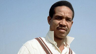 Cricket legend Sir Garfield Sobers in a classic portrait shot.