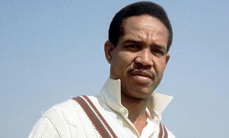 Cricket legend Sir Garfield Sobers in a classic portrait shot.