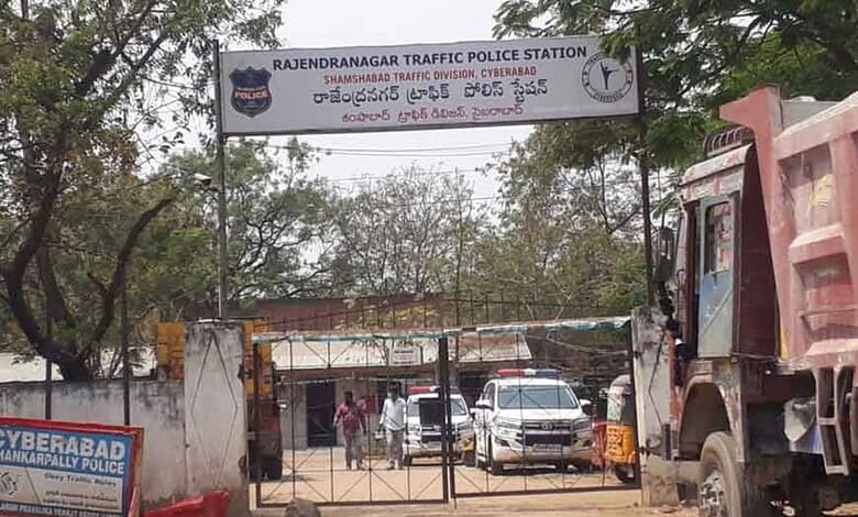 Traffic safety inspection at Rajendranagar private schools in Hyderabad, Telangana.