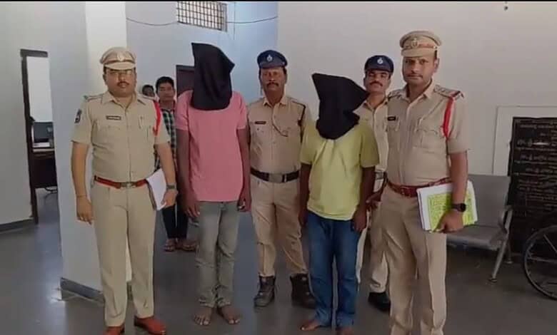 Nirmal police arreste two people for theft in temple
