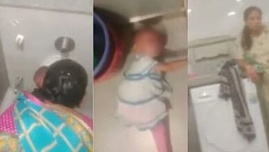 Bengaluru creche workers with children