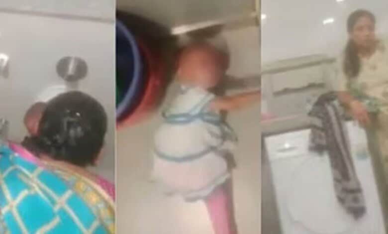 Bengaluru creche workers with children