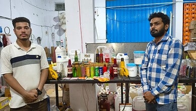 Restaurant staff with adulterated food items in Hyderabad
