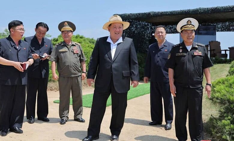 Kim Jong Un at the weapon testing site