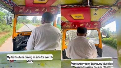 An auto driver who prioritised education