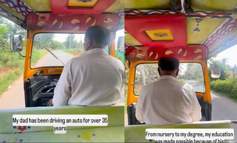 An auto driver who prioritised education