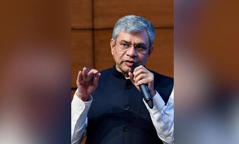 Union Railway Minister Ashvini Vaishnav addresses a gathering Hyderabad