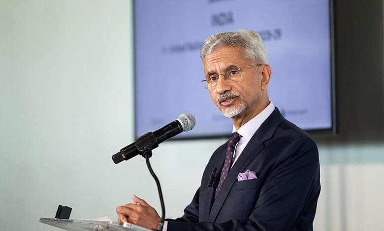 S Jaishankar addressess a meeting at the UNSC