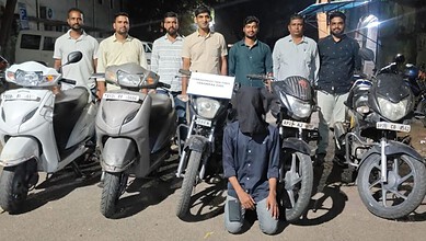 Task force police with the arrested accused
