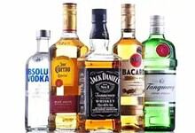 Liquor bottles used for representational purposes