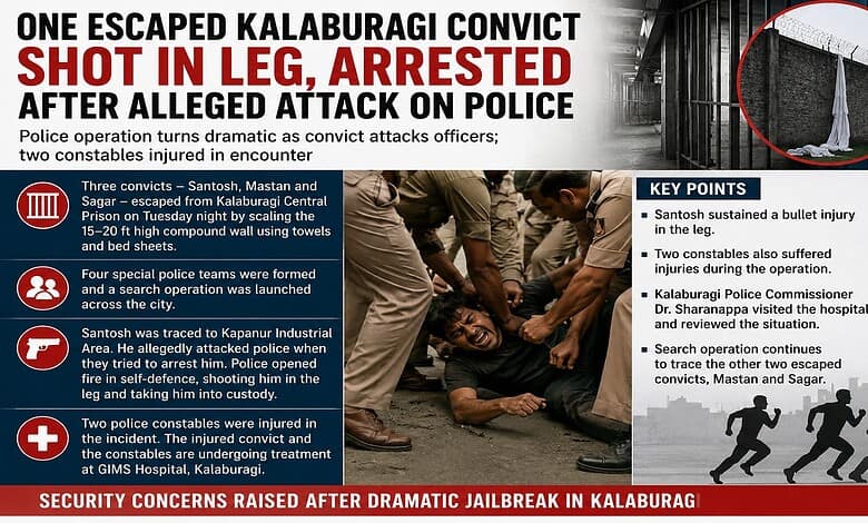 Police recapture escaped Kalaburagi Prison convict