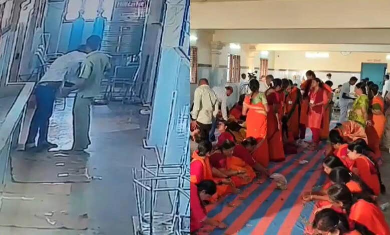 Temple staff caught stealing cash at Bangara Tirupati shrine, security footage shows.