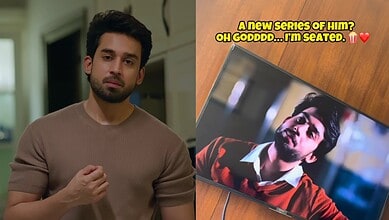 Pakistani actor Bilal Abbas Khan in a beige t-shirt, promoting a new series.