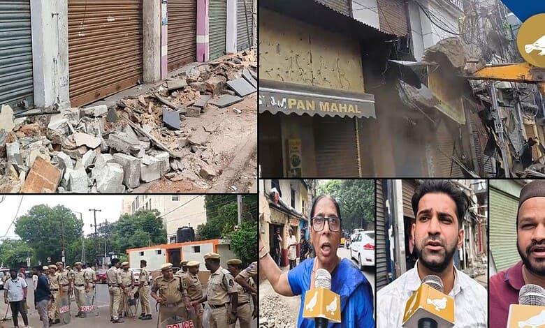 Video: Footpath encroachments cleared in Hyderabad's Old City