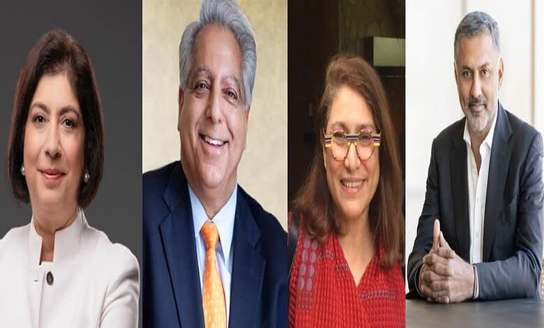 Four Indian Americans recognized on Carnegie's Great Immigrants list, smiling for the camera.