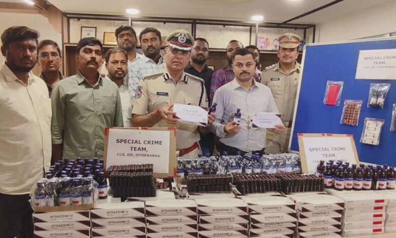 Two held in Hyderabad for illegal Nitravate, cough syrup sale