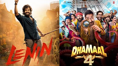 Poster of the film 'Dhamaka 4' featuring a group of characters in vibrant costumes and expressions.