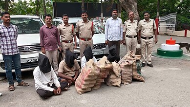 EAGLE nabs four drug peddlers in Khammam, seizes 113 kg ganja