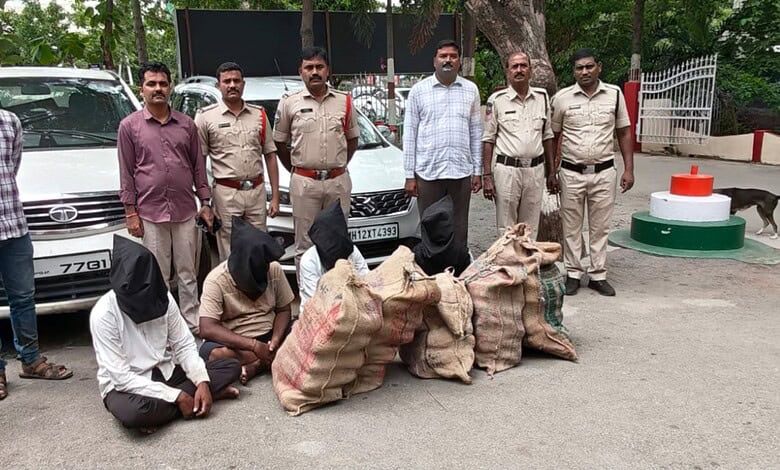EAGLE nabs four drug peddlers in Khammam, seizes 113 kg ganja