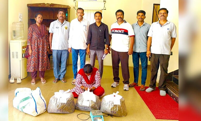 Hyderabad woman held for home-run ganja racket, Rs 10L drugs seized