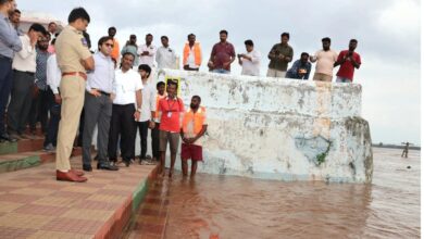District Collector Ankit inspects flood situation