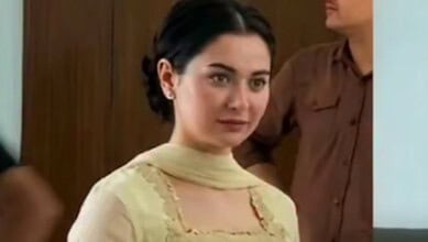 Hania Aamir's first look from her new Pakistani drama goes viral on social media.