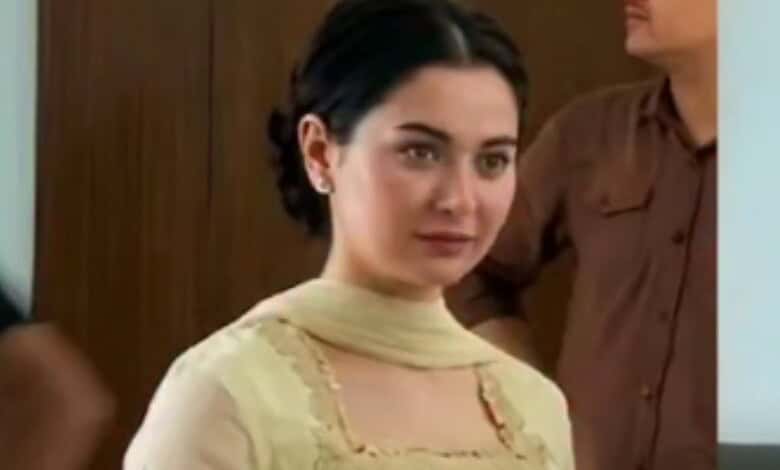 Hania Aamir's first look from her new Pakistani drama goes viral on social media.