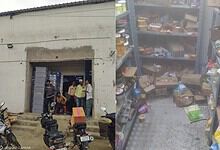 Shelves with expired food items at Instamart warehouse in Hyderabad.