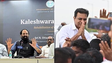 Uttam Kumar Reddy (left) and KTR (right)