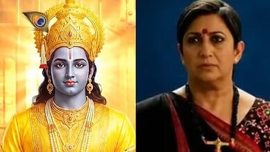AI-generated Lord Krishna scene from 'Kyunki' controversy, actress Ekta Kapoor involved.