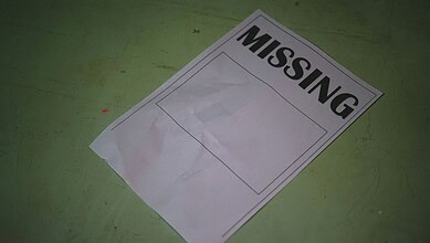 Missing person poster for three minor girls from Hyderabad, found in Nagpur.