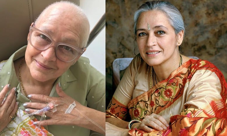 Nafisa Ali during her battle with Stage 4 cancer, smiling and showing resilience.