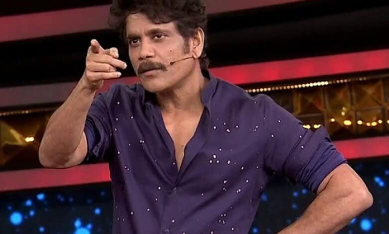 Bigg Boss Telugu 10 contestant pointing during a task or discussion.